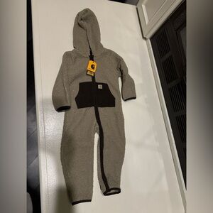 Carhartt Kids' Long Sleeve Zip-Front Sherpa Coverall 24months